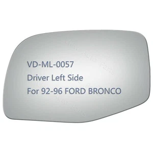 Espejo de repuesto de vidrio + adhesivo para conductor Ford Bronco 1992-1996 lado izquierdo LH - Imagen 1 de 12