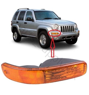 PER JEEP CHEROKEE/LIBERTY 01 - 04 INDICATORE LUMINOSO SEGNALE ANTERIORE DESTRO O/S - Immagine 1 di 2