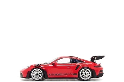 Minichamps 1:18 Porsche 911 GT3 RS (992) in Guards Red / Silver Wheels - Image 1 of 4