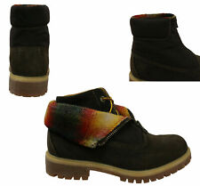 Timberland EK Premium Zip Up Dark Brown Nubuck Leather Mens Boots 6615A