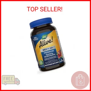 Nature’s Way Alive! Men’s 50+ Premium Gummy Multivitamin, Supports Healthy Heart - Picture 1 of 2