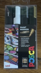 Penna penna pennarello Uni POSCA PC-1M extra fine 1,0 mm set di 4 toni mono - Foto 1 di 6