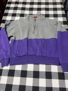Womens Colosseum TCU Horn Frogs 1/4 Zip Pullover Size Medium Sweater - Picture 1 of 7
