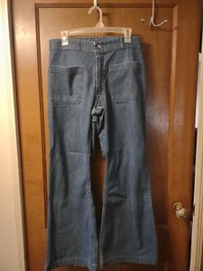 Vaqueros de colección Seafarer azul marino talla 31" fondo campana años 60 EE. UU. algodón cintura alta - Imagen 1 de 12