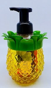 BATH & BODY WORKS YELLOW PINEAPPLE GLASS SOAP HOLDER SLEEVE FOR GENTLE FOAMING - Picture 1 of 11