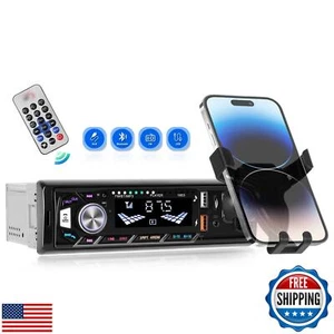 CAMECHO Single Din Car Stereo Bluetooth Audio Digital Media Receiver with Pho - Picture 1 of 5