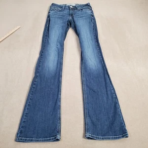 Ariat Real Denim Jeans Womens 27 XL Blue Boot Cut Dark Wash Western Rodeo Denim - Picture 1 of 13