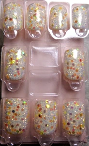 KISS IMPRESS NAILS Golden Apricot PRESS ON SHORT - Picture 1 of 4