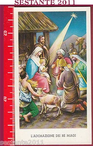 724 SANTINO HOLY CARD NATIVITà L'ADORAZIONE ADORAZIONE DEI MAGI ED G MI 221 - Imagen 1 de 1