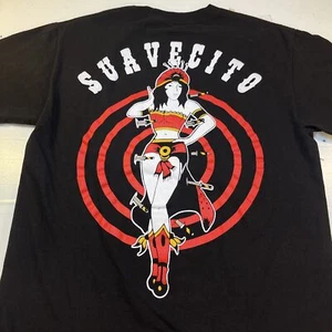 CAMISETA SUAVICITO POMADA Para Hombre M Negra Tatuaje Arte Rockabilly Pin Up Chica - Imagen 1 de 6