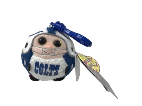 Retired TY Beanie Ballz 3" Indianapolis Colts  Keychain Clip New With Tags Cover