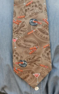 Cravatta cravatta Tommy Bahama colori: marrone avana fumatore sigaro - Foto 1 di 5