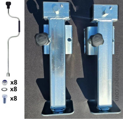 Knott Kurbelstützen SET 42-66 cm Flansch 85mm zB für Kipper und Hochlader Stütze