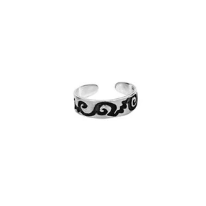 925 STERLING SILBER Keltische Celtic Gothic Zehenring Tribal Spirals 7209 - Picture 1 of 1