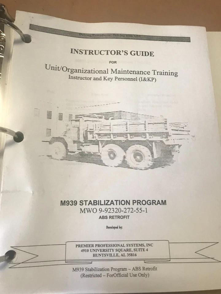 M939 5 ton ABS Retrofit manual - Image 1 of 1
