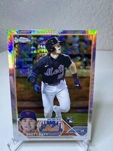 2023 Topps Chrome Brett Baty Rookie RC Prism Refractor  New York Mets #204 - Picture 1 of 2
