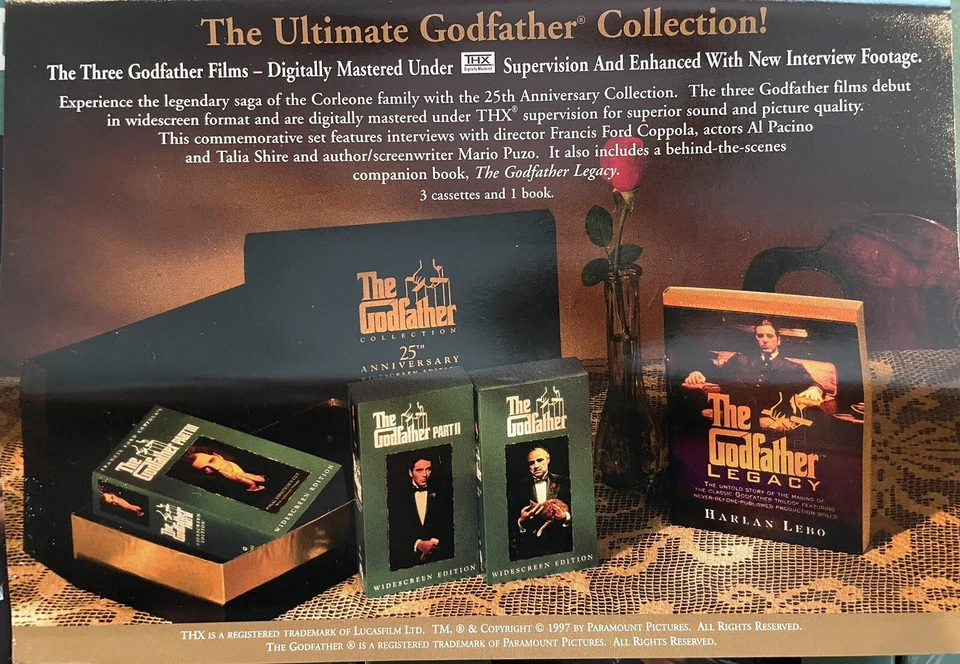 The Godfather 25th Anniversary VHS Collection Widescreen Edition - Image 1 of 4