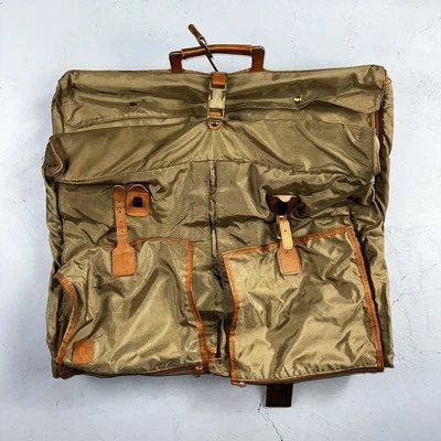 VTG Hartmann Garment Suit Bag Carry On Leather & Nylon 25x40 Luggage Hang up - Image 1 of 4
