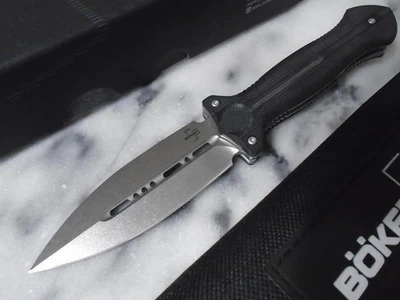 Cuchillo de bolsillo Boker Plus Cheus rodamiento de bolas pivote daga gancho de despliegue en muy buena condición-10 BO888 Foto 1 de 4