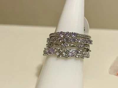 Bomb Party Ring Delicates Moon’s Breath Over Sleeping Fields Lavender Topaz Sz 8 - Image 1 of 3