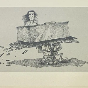 Vintage Norman Horowitz Columbia Pictures Television Humorous Moving Art Print - Picture 1 of 7