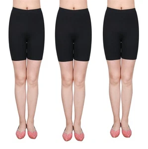 3 Pack Modal Girls Bike Shorts Solid Underwear for School Size 6-16 01 S - Picture 1 of 4
