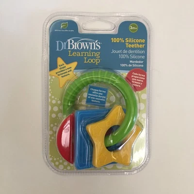 NEW Silicone Teething Ring Soother Ages 3M Teether Learning Loop | Dr Browns - Image 1 of 4