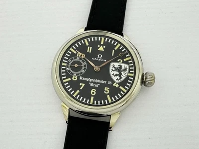 Omega Laco Aviator Greif KG 55 Luftwaffe Pilot WW2 Vintage 1939-1945 Swiss Watch - Image 1 of 4