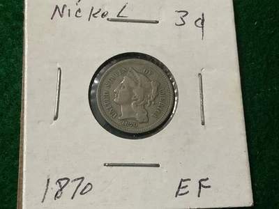 1870 3 Cent Nickel - R40 - Image 1 of 3