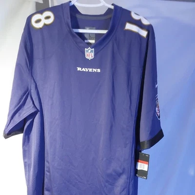 NFL 巴尔的摩乌鸦队耐克球衣球场紫色男式大号 — 第 1/4 张图片