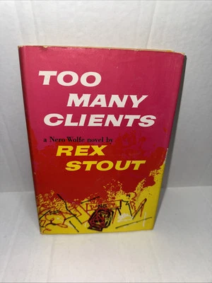 Rex Stout TOO MANY CLIENTS  Book Club Edition (Hardcover,1960) Nero Wolfe  Foto 1 de 4