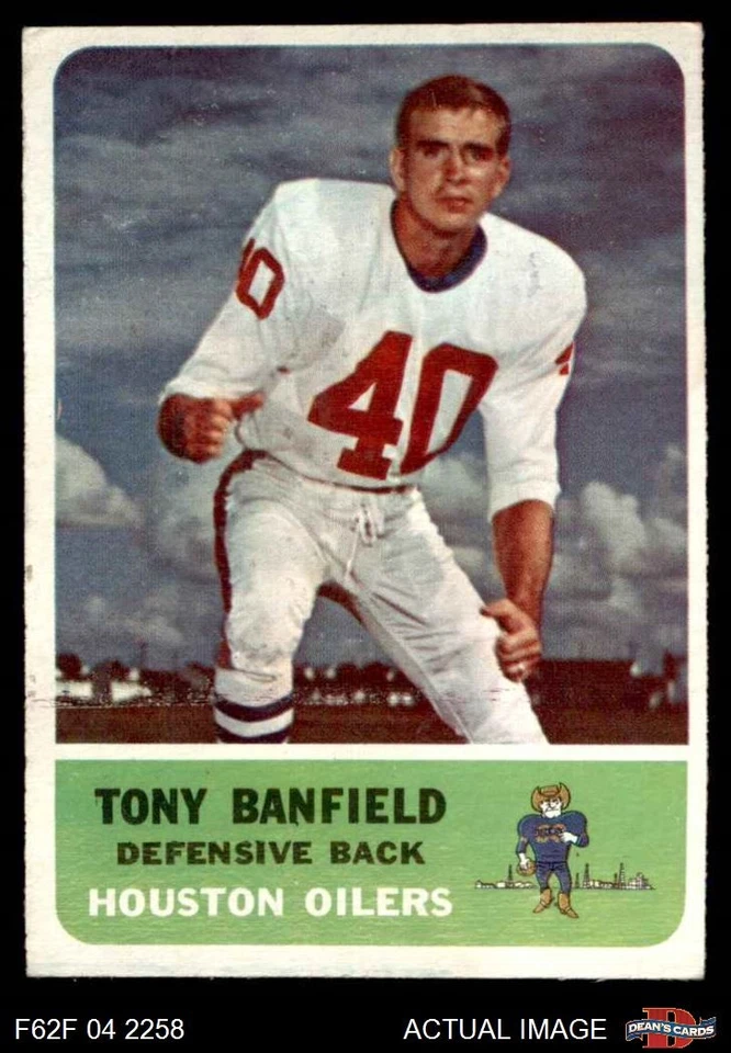 1962 Fleer #51 Tony Banfield Oilers Oklahoma St 4 - VG/EX - Image 1 of 1