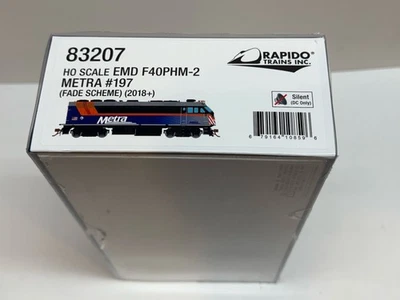 Ho Scale RAPIDO 83207 METRA F40PHM-2 Diesel Commuter Train DC/No Sound #197 - Image 1 of 2