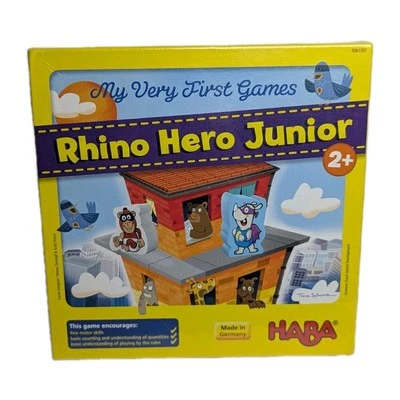 Haba Rhino Hero Junior Matching Stacking Number Board Game NEW - Image 1 of 4