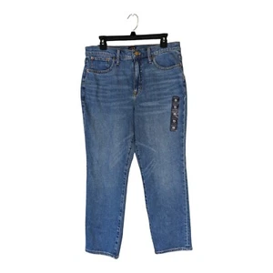 J. Pantalones de mezclilla elásticos azules rectos esenciales Crew para mujer talla 31 nuevos - Imagen 1 de 6