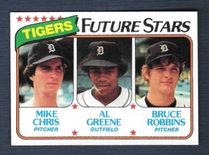 1980 Topps Mike Chris / Al Greene / Bruce Robbins (RC) #666 Detroit Tigers NM/MT - Picture 1 of 2
