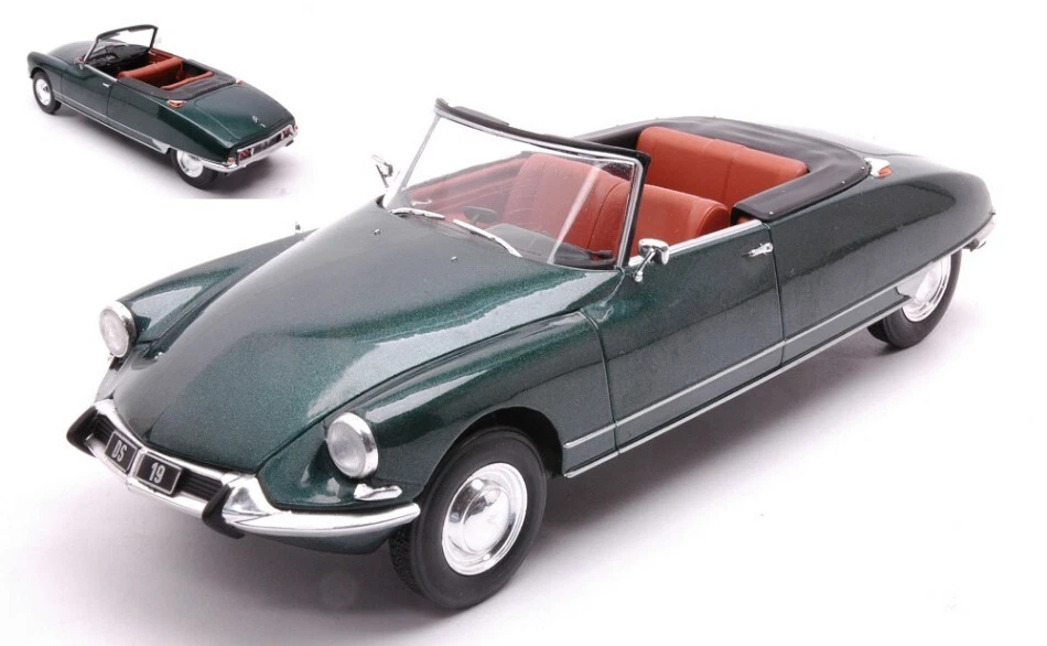 1 24 WHITEBOX Citroen Ds19 Cabriolet Open 1961 Green Met WB124180