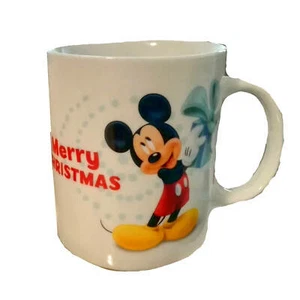 Disney Mickey Mouse Merry Christmas Coffee Mug Design Mug with Print White - Picture 1 of 2