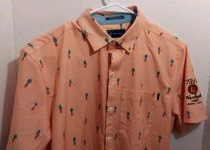William Murray Golf Polo Shirt Small Peach Cactus Print Tito's Vodka Logo Titos - Picture 1 of 15