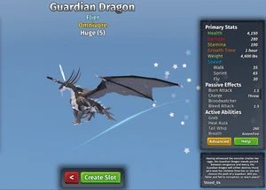 Specie Drago Guardiano | Creature di Sonaria | Roblox - Foto 1 di 1