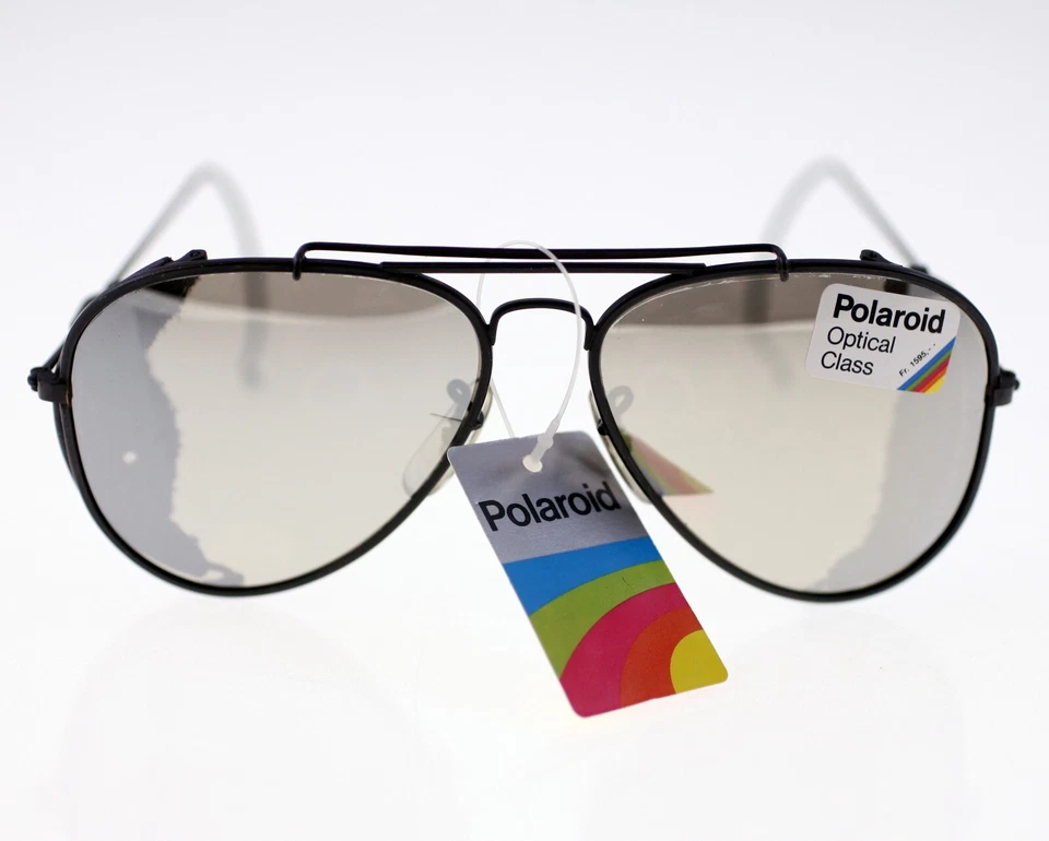 Polaroid 4563B vintage unisex pilot-style lightweight mirrored sunglasses-1980s Foto 1 de 4