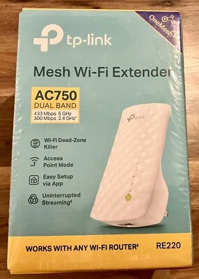 TP-Link  AC750 Wireless Dual Band Wi-Fi Range Extender / Repeater / Booster New - Image 1 of 4