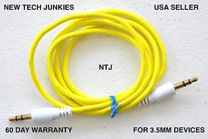 3.5mm male stereo audio aux auxiliary cable for iPod mp3 car iPhone 4s 5c 6 plus - Picture 1 of 14
