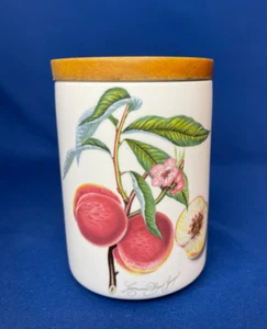 Portmeirion Pomona Grimwood Royal George Pfirsich 5" Aufbewahrung Kanister Glas & Deckel - Bild 1 von 10