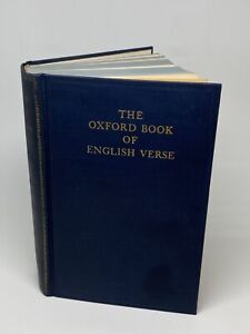 Vintage Book The Oxford Book Of English Verse 1940 Sir Arthur Quiller 1250-1918