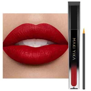 Lápiz labial rojo MAKI YIKA para mujer color permanecer lápices labiales de larga duración, MVP-ROJO - Imagen 1 de 4