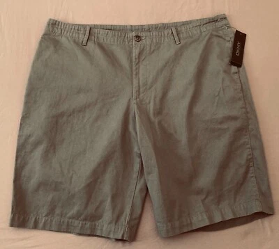 Pantalones Cortos Para Hombre DKNY Gris Algodón Sarga Chino Bolsillo 40 Nuevos con Etiquetas ¡NUEVOS $145 NiCe! Foto 1 de 4