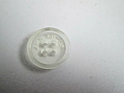 Ann Taylor Small Button Replacement Round 4-Hole Clear w/ Logo Shirt Pants - Image 1 of 3