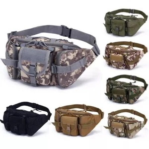US Tactical Fanny Pack Bumbag Waist Bag Military Hip Belt Outdoor Hiking Fishing - Picture 1 of 21