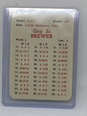 Juego de golf profesional APBA 1962 Gay Brewer Foto 1 de 2